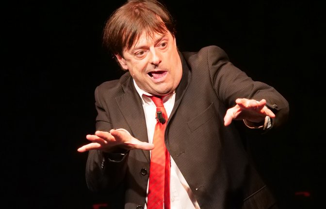 Fabien Kachev strapaziert die Lachmuskulatur. <span class='image-autor'>Fotos: Friedrich</span>
