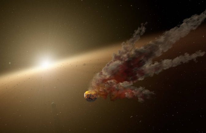 Ein kosmisches Objekt, größer als ein Asteroid, bahnt sich seinen Weg durch das Universum.<span class='image-autor'>Imago/StockTrek Images</span>