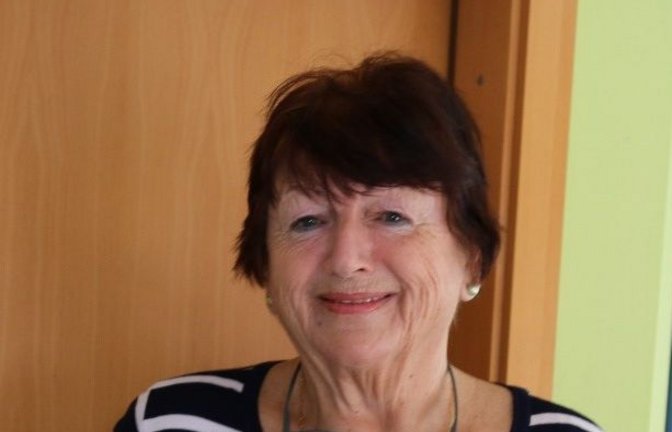 Beate Hoffer besucht junge Familien. <span class='image-autor'>Foto: LE</span>