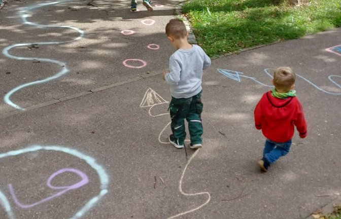 Die Vaihinger Kindergartenkinder hatten Spaß am Laufen.  <span class='image-autor'>Foto: privat</span>