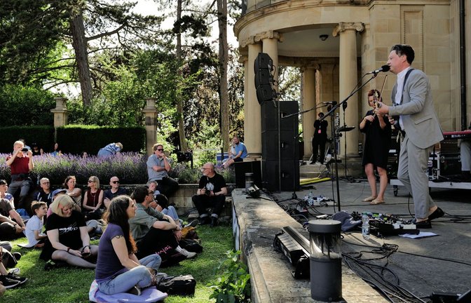 About Pop 2026: Die Band Get Well Soon spielt im Park der Villa  Reitzenstein, Staatsministerium.<span class='image-autor'>Foto: Lichtgut/Leif Piechowski</span>