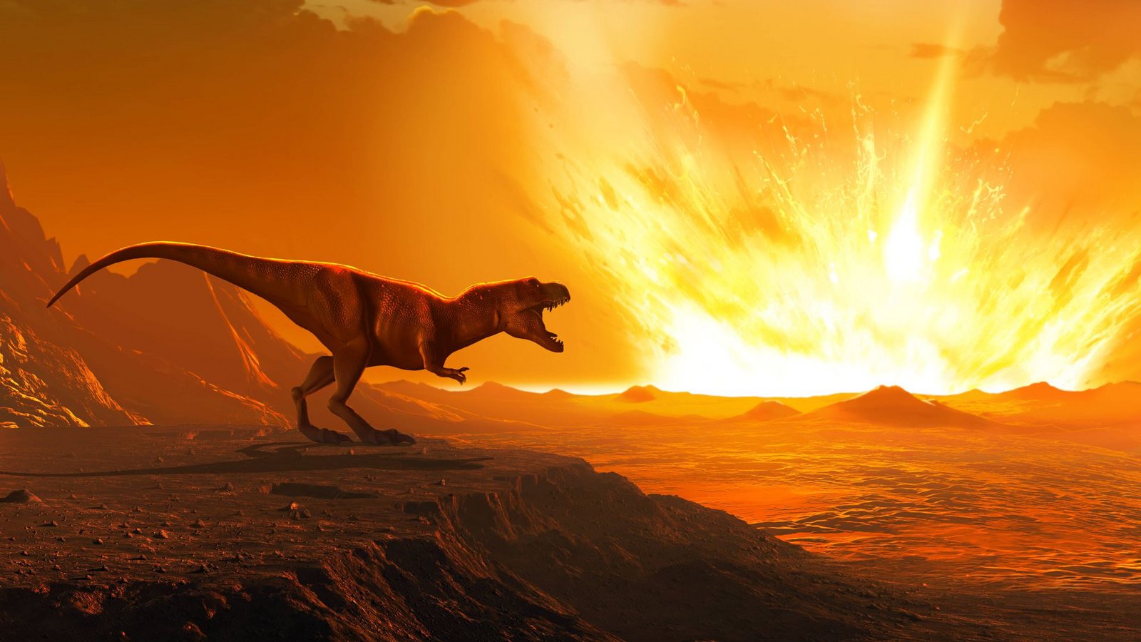 Vor 66 Millionen Jahren schlägt ein Asteroid auf der Halbinsel Yucatán im heutigen Mexiko ein. Das Inferno und der anschließende globale Winter führen zu einem Massensterben.Foto: Imago/Everett Collection Vor 66 Millionen Jahren schlägt ein Asteroid auf der Halbinsel Yucatán im heutigen Mexiko ein. Das Inferno und der anschließende globale Winter führen zu einem Massensterben.Foto: Imago/Everett Collection