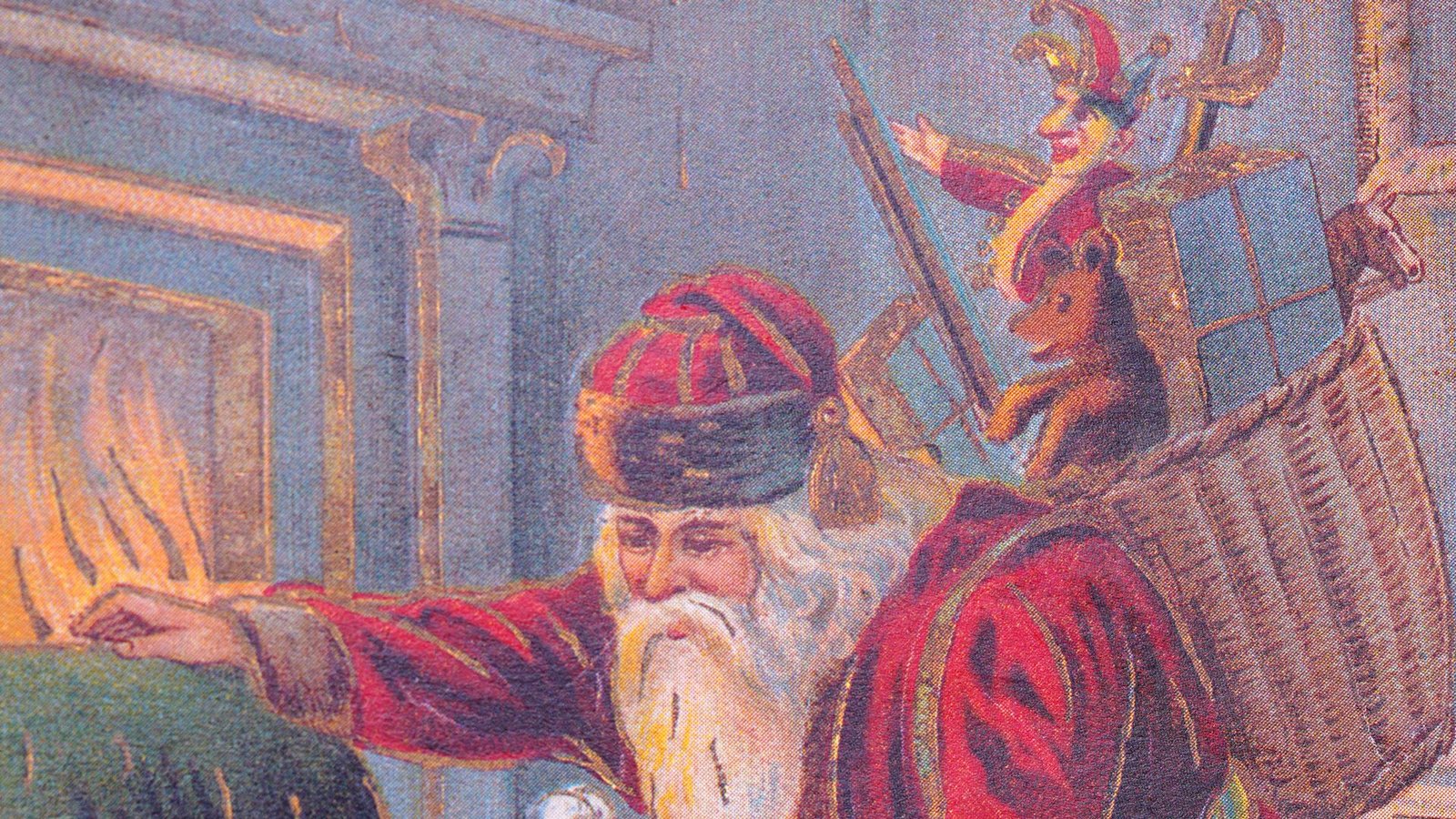 Weihnachtskarte um 1920: Nikolaus fragt jedes Kind, ob es auch immer brav war. Den nur brave Kinder kriegen Geschenke.Foto: Imago/Serienlicht Weihnachtskarte um 1920: Nikolaus fragt jedes Kind, ob es auch immer brav war. Den nur brave Kinder kriegen Geschenke.Foto: Imago/Serienlicht