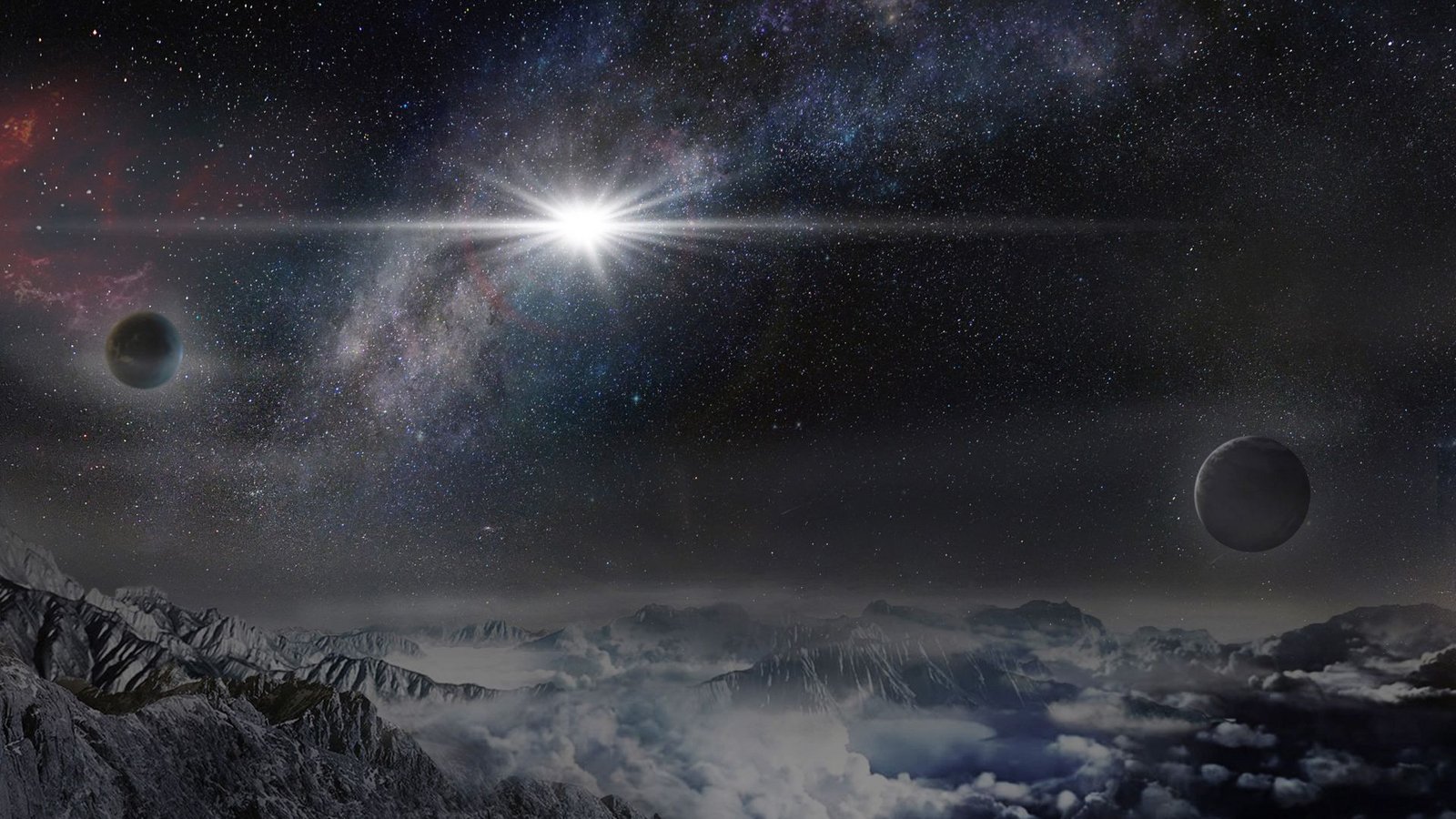 Diese künstlerische Darstellung der Kavli Foundation von Januar 2016 zeigt die hell aufstrahlende Supernova ASASSN-15lh.Foto: AP/dpa Diese künstlerische Darstellung der Kavli Foundation von Januar 2016 zeigt die hell aufstrahlende Supernova ASASSN-15lh.Foto: AP/dpa