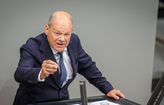 Olaf Scholz wird an diesem Mittwoch eine Regierungserklärung abgeben.<span class='image-autor'>Foto: dpa/Kay Nietfeld</span>