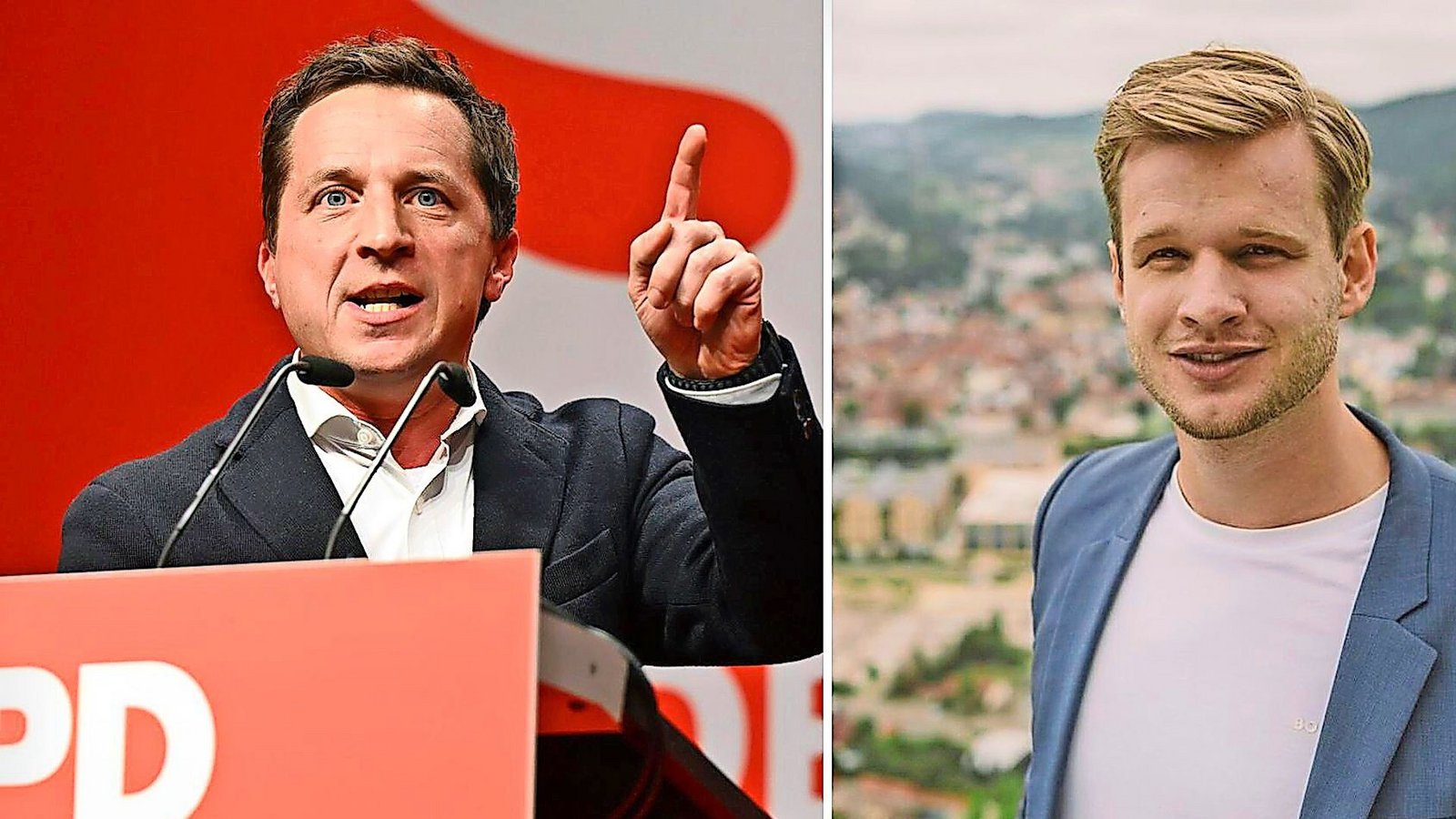 Generalsekretär Sascha Binder (links) war Ziel einer Wutrede von Robin Meserosch (rechts) auf Instagram.Foto: Generalsekretär Sascha Binder (links) war Ziel einer Wutrede von Robin Meserosch (rechts) auf Instagram.Foto: 