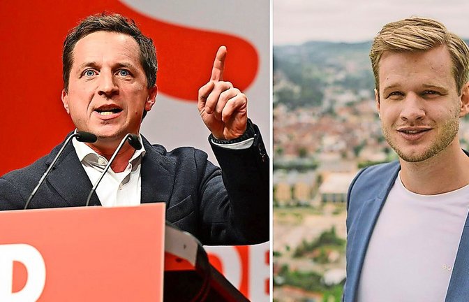 Generalsekretär Sascha Binder (links) war Ziel einer Wutrede von Robin Meserosch (rechts) auf Instagram.<span class='image-autor'>Foto: &nbsp;</span>