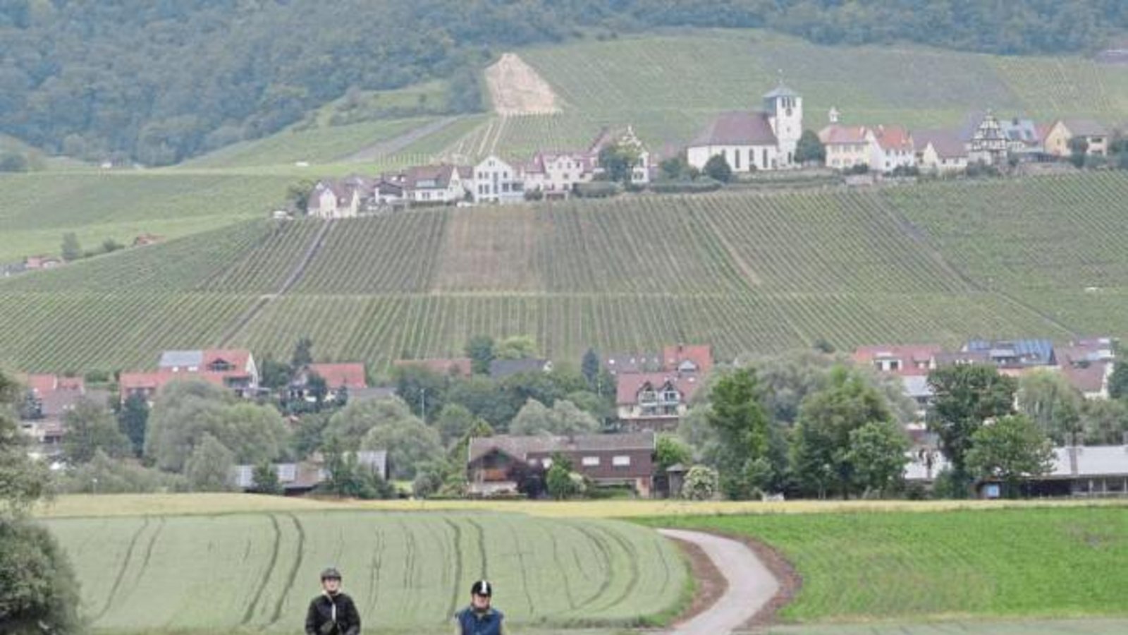 Ausritt vor der immer wieder beeindruckenden Kulisse Hohenhaslachs.  Foto: Arning
