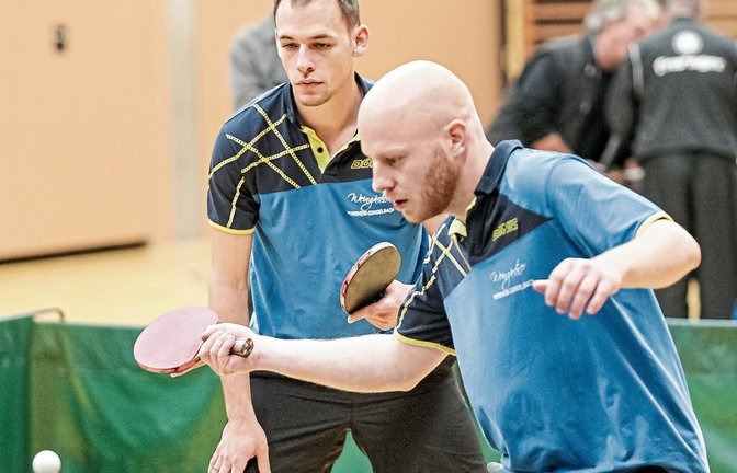 Sebastian Komander und Andreas Kunkel haben bei elf Doppeleinsätzen für die TTF Gündelbach erst zwei Mal verloren. Foto: Simecek
