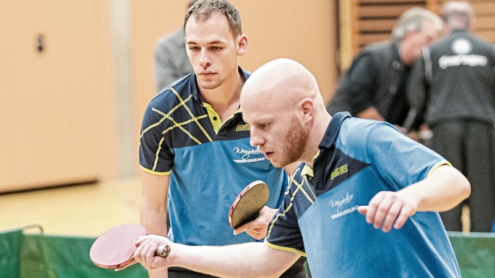 Sebastian Komander und Andreas Kunkel haben bei elf Doppeleinsätzen für die TTF Gündelbach erst zwei Mal verloren. Foto: Simecek Sebastian Komander und Andreas Kunkel haben bei elf Doppeleinsätzen für die TTF Gündelbach erst zwei Mal verloren. Foto: Simecek