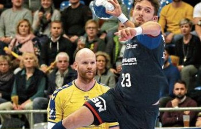Jan Asmuth ist zwar Spätstarter, schaffte er mit 24 Jahren den Sprung in den Profi-Kader der SG BBM. In der Zwischenzeit ist er aber Fühurngsspieler. Foto: Baumann