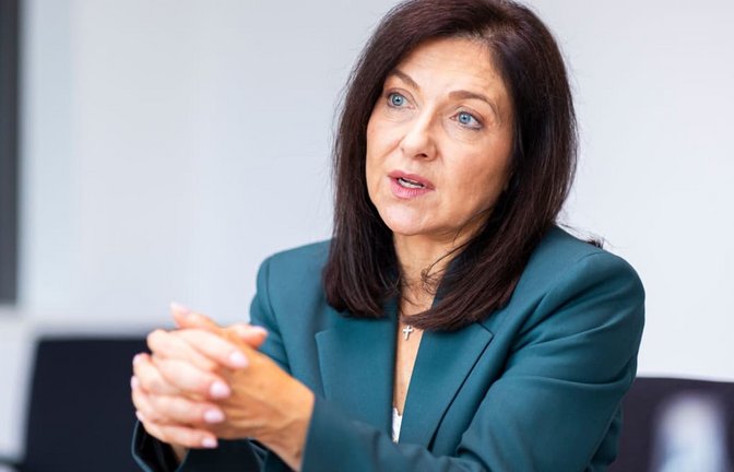 Wirtschaftsministerin Katherina Reiche (CDU) zeigt sich zuversichtlich, dass Deutschland auch im Winter genug Gas hat.<span class='image-autor'>Michael Matthey/dpa</span>