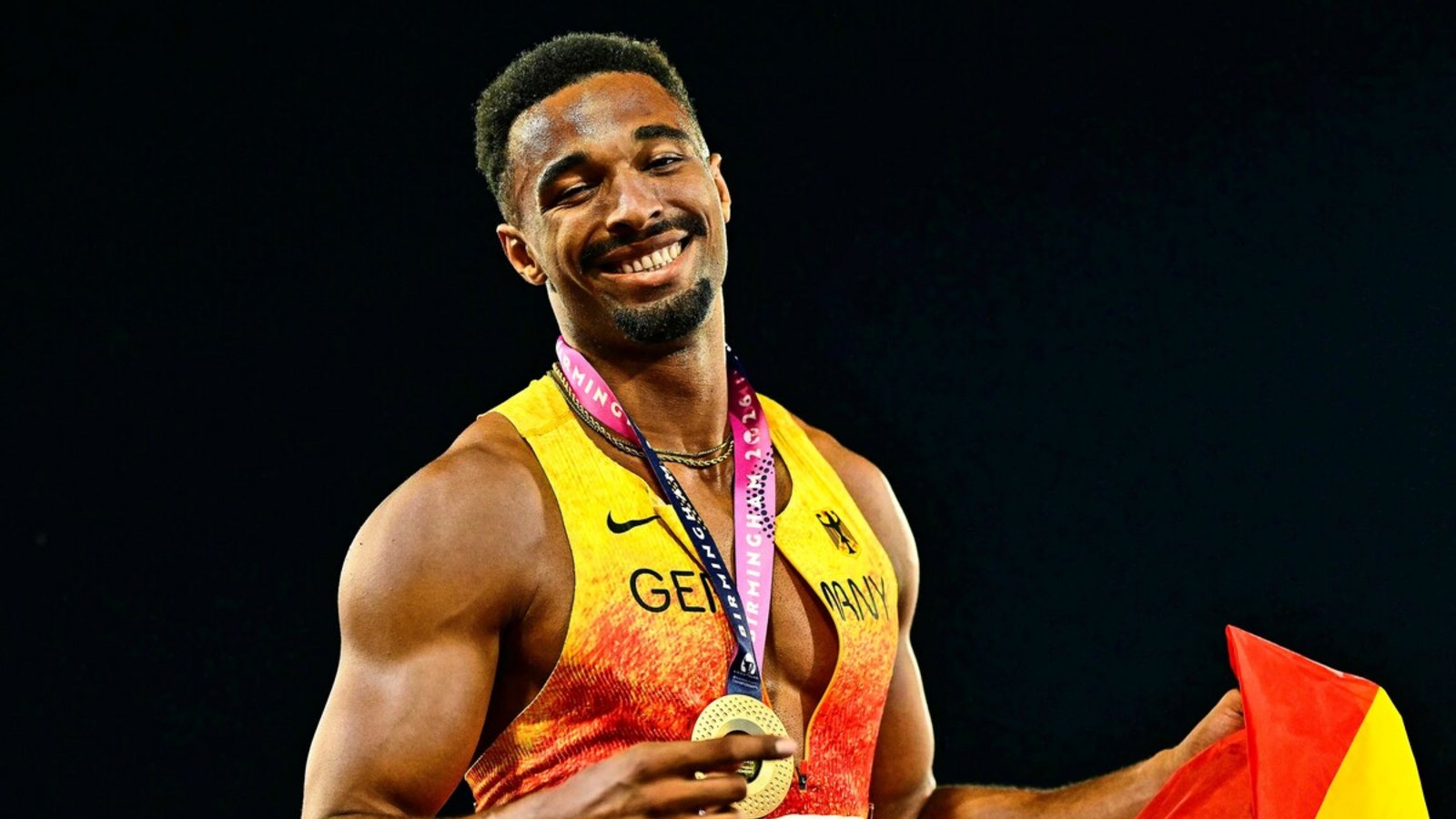 Geschafft – und glücklich: Europameister Leo Neugebauer freut sich über Gold.Foto: AFP/Ben Stansall Geschafft – und glücklich: Europameister Leo Neugebauer freut sich über Gold.Foto: AFP/Ben Stansall
