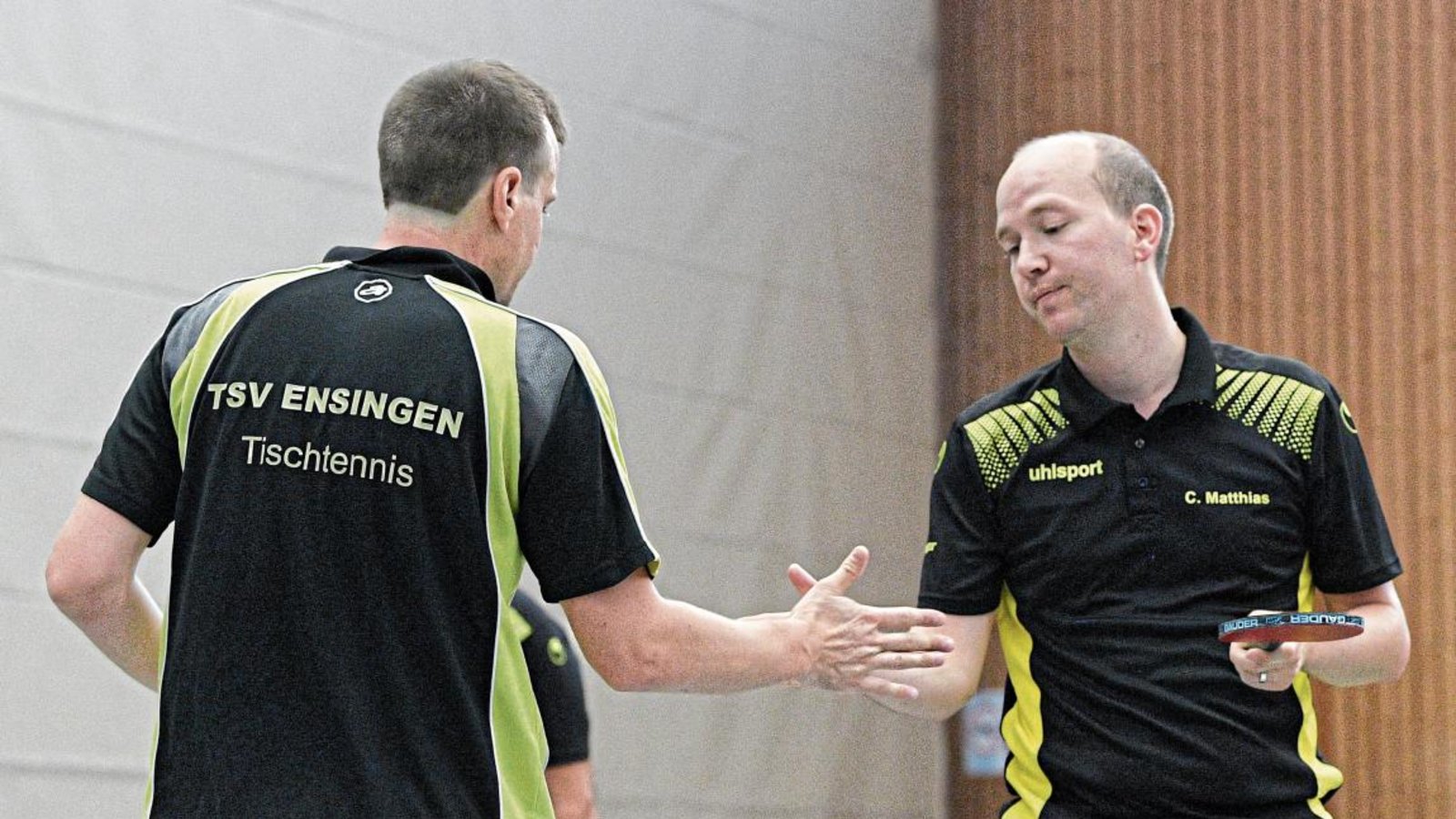 Auf das Doppel Christian Matthias (von rechts) und Sebastian Matthias ist Verlass: Auch gegen Freudental holte es einen Sieg. Foto: Leitner Auf das Doppel Christian Matthias (von rechts) und Sebastian Matthias ist Verlass: Auch gegen Freudental holte es einen Sieg. Foto: Leitner