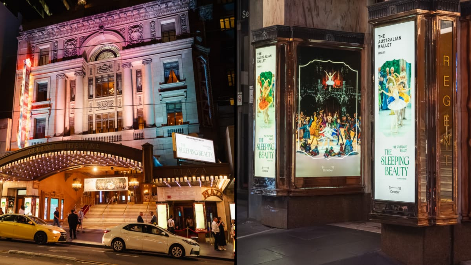 Früher Kinopalast, heute Live-Bühne: Hinter der prachtvollen Fassade des Regent Theatres in Melbourne tanzt das Stuttgarter Ballett derzeit „Dornröschen“.Cameron Grant/Parenthesy Früher Kinopalast, heute Live-Bühne: Hinter der prachtvollen Fassade des Regent Theatres in Melbourne tanzt das Stuttgarter Ballett derzeit „Dornröschen“.Cameron Grant/Parenthesy