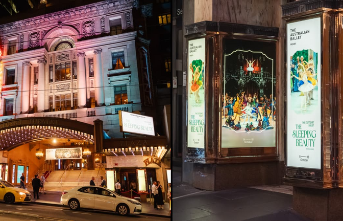 Früher Kinopalast, heute Live-Bühne: Hinter der prachtvollen Fassade des Regent Theatres in Melbourne tanzt das Stuttgarter Ballett derzeit „Dornröschen“.<span class='image-autor'>Cameron Grant/Parenthesy</span>