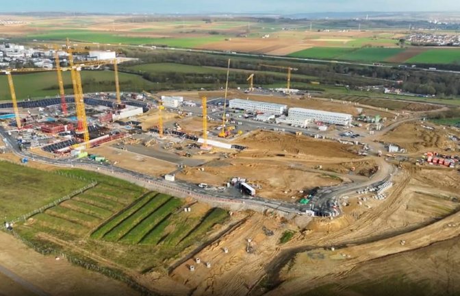 Baustelle der Zukunft: Heilbronn soll zum deutschen KI-Hotspot werden. Auf dem Gelände des künftigen Ipai-Campus wird gebaut.<span class='image-autor'>Ipai</span>