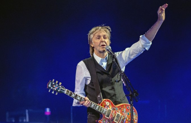 Paul McCartney beim Glastonbury Festival 2022.<span class='image-autor'>Foto: Joel C Ryan/Invision via AP/dpa</span>