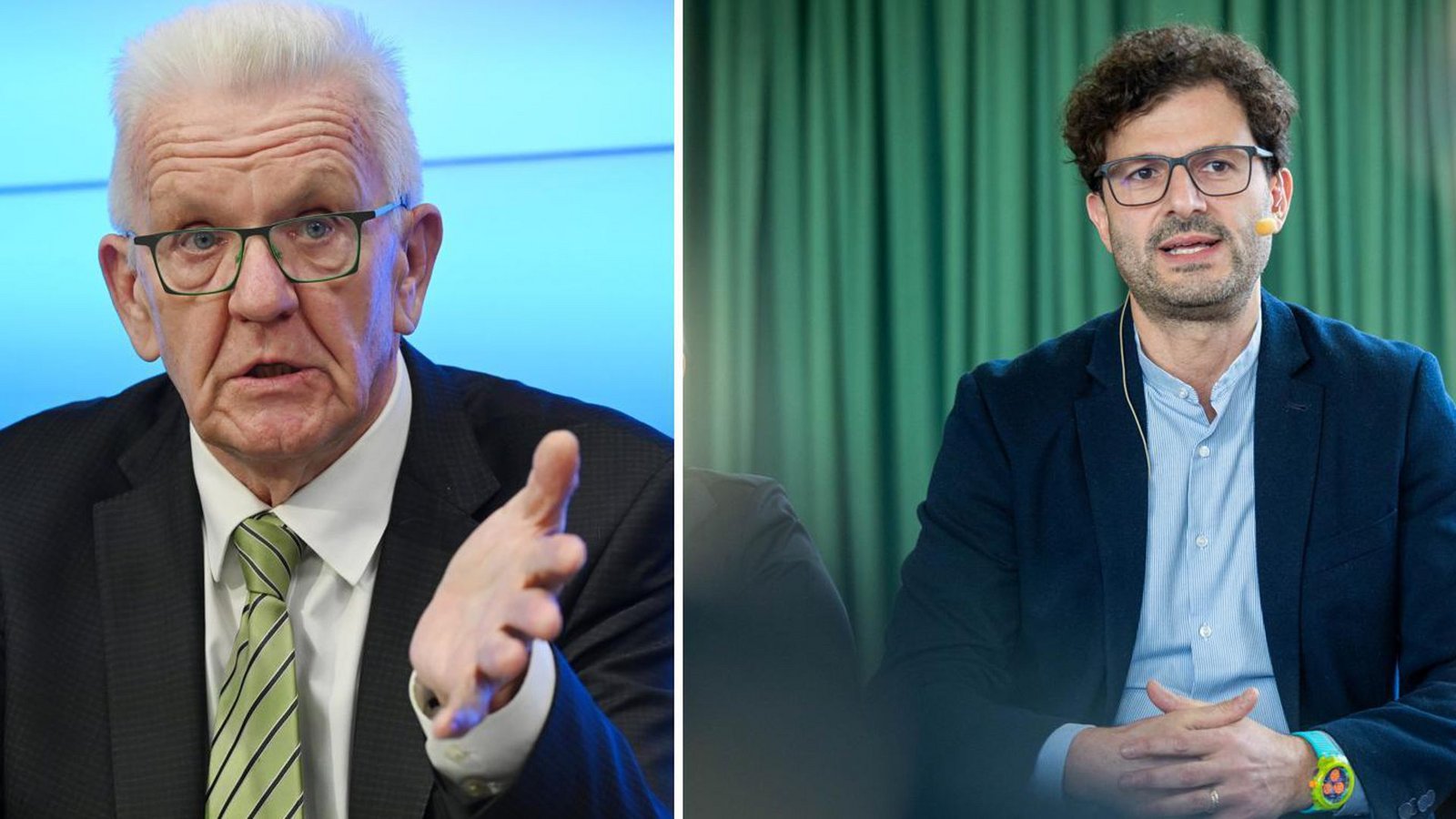 Luigi Pantisano (rechts) kritisierte Winfried Kretschmann (links) für dessen Forderung nach mehr Arbeit. .Foto: dpa/Marijan Murat (l) / Lichtgut (r) Luigi Pantisano (rechts) kritisierte Winfried Kretschmann (links) für dessen Forderung nach mehr Arbeit. .Foto: dpa/Marijan Murat (l) / Lichtgut (r)