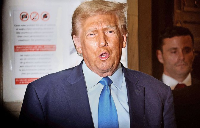 Donald Trump während einer Verhandlungspause in einem  New Yorker Gerichtsverfahren.<span class='image-autor'>Foto: AFP/Spencer Platt</span>