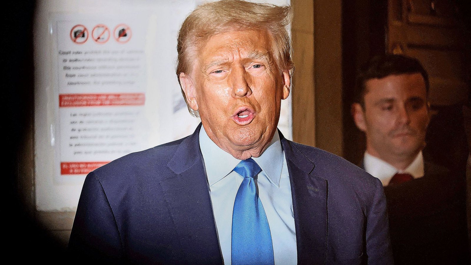 Donald Trump während einer Verhandlungspause in einem New Yorker Gerichtsverfahren.Foto: AFP/Spencer Platt Donald Trump während einer Verhandlungspause in einem New Yorker Gerichtsverfahren.Foto: AFP/Spencer Platt