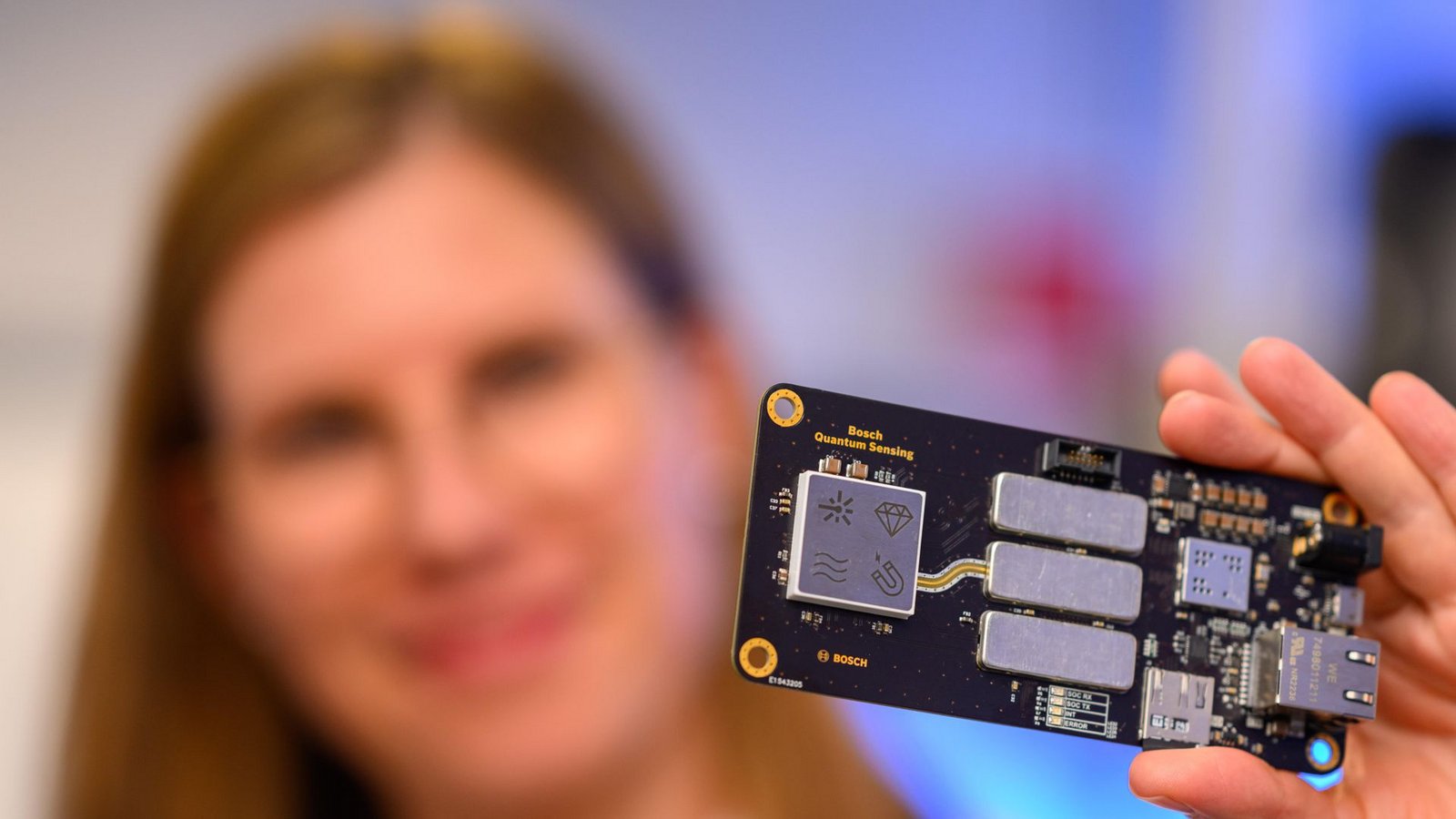 Der Quantensensor ist aktuell so groß wie ein Smartphone.Foto: Bosch Der Quantensensor ist aktuell so groß wie ein Smartphone.Foto: Bosch