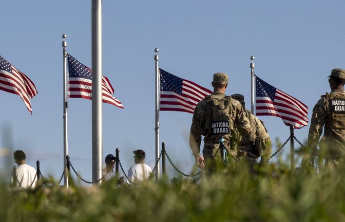 Die US-Nationalgarde in Washington.<span class='image-autor'>Foto: imago/Middle East Images</span>