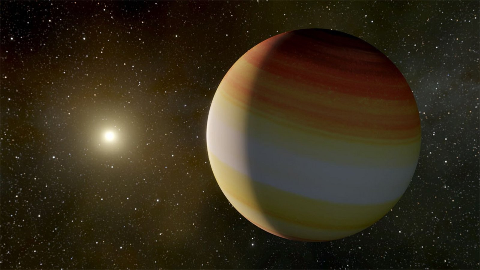 Astronomen haben einen extrem massereichen Exoplaneten entdeckt, der mit seinem Stern und einem Innenplaneten ein eigentümliches System bildet.Foto: © UMK Astronomen haben einen extrem massereichen Exoplaneten entdeckt, der mit seinem Stern und einem Innenplaneten ein eigentümliches System bildet.Foto: © UMK