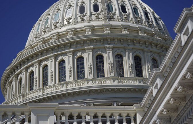 US-Kapitols in Washington. Das US-Repräsentantenhaus hat neue Militärhilfen für Israel bewilligt (Archivfoto).<span class='image-autor'>Foto: dpa/Patrick Semansky</span>