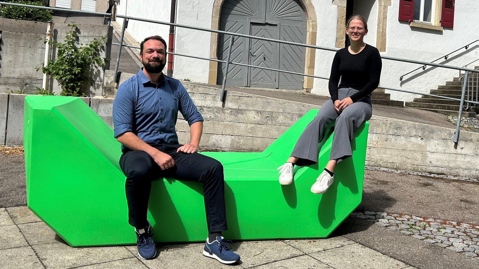 Fühlen sich wohl an ihrer neuen Wirkungsstätte: Magnus Nägele und Rebecca Brudy. Foto: Mross Fühlen sich wohl an ihrer neuen Wirkungsstätte: Magnus Nägele und Rebecca Brudy. Foto: Mross
