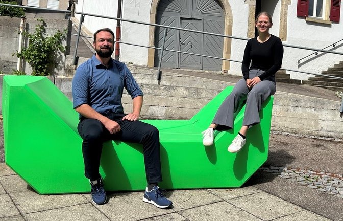 Fühlen sich wohl an ihrer neuen Wirkungsstätte: Magnus Nägele und Rebecca Brudy. <span class='image-autor'>Foto: Mross</span>