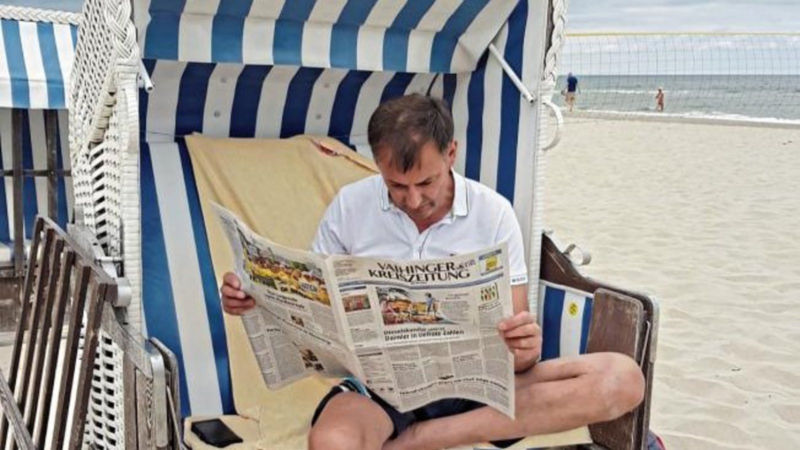 Das Foto von Dieter Sattler beweist es: Die VKZ wird auch auf Usedom gelesen.