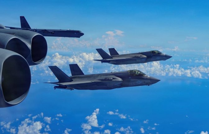 F-35-Jets der US-Luftwaffe: Noch im Herbst soll auch die Bundeswehr Maschinen dieses Typs erhalten.<span class='image-autor'>Uncredited/US Air Force/dpa</span>