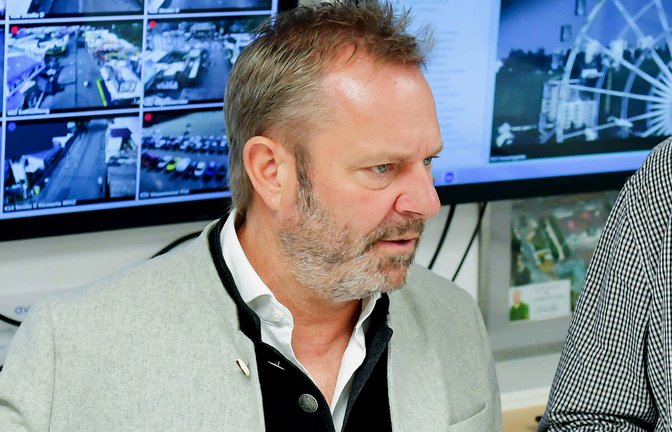 Marcus Christen bei der Arbeit auf dem Volksfest im Oktober.<span class='image-autor'>Foto: Lichtgut/Max Kovalenko</span>