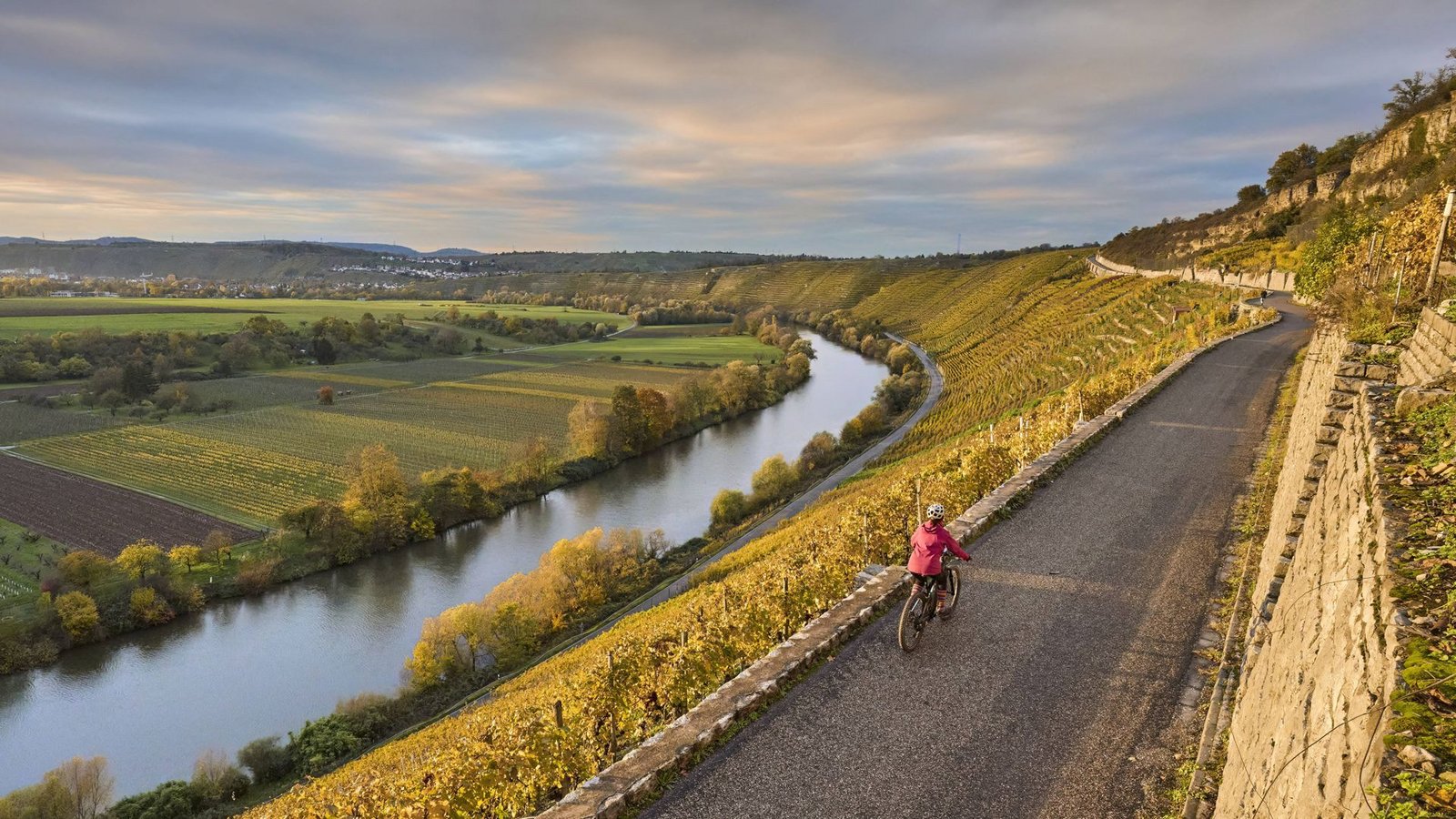 Mit einem E-Bike können auch ältere Menschen ohne große Anstrengungen die Aussicht von den Weinbergen genießen.Foto: imago//Uwe Moser Mit einem E-Bike können auch ältere Menschen ohne große Anstrengungen die Aussicht von den Weinbergen genießen.Foto: imago//Uwe Moser