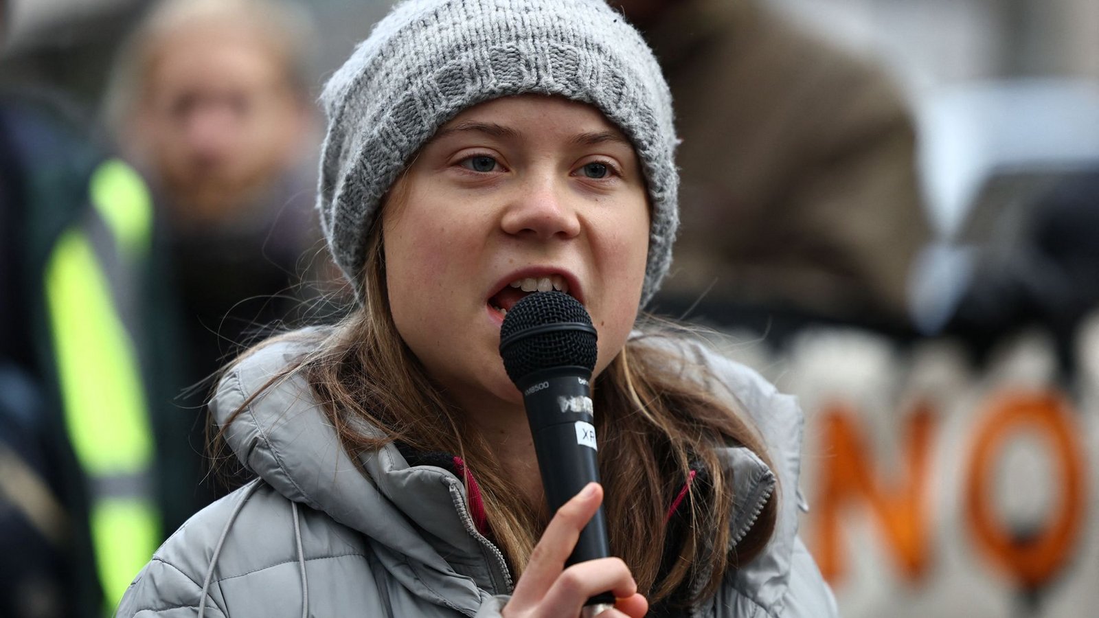 Klimaaktivistin Greta Thunberg bei einem Auftritt in London.Foto: AFP/HENRY NICHOLLS