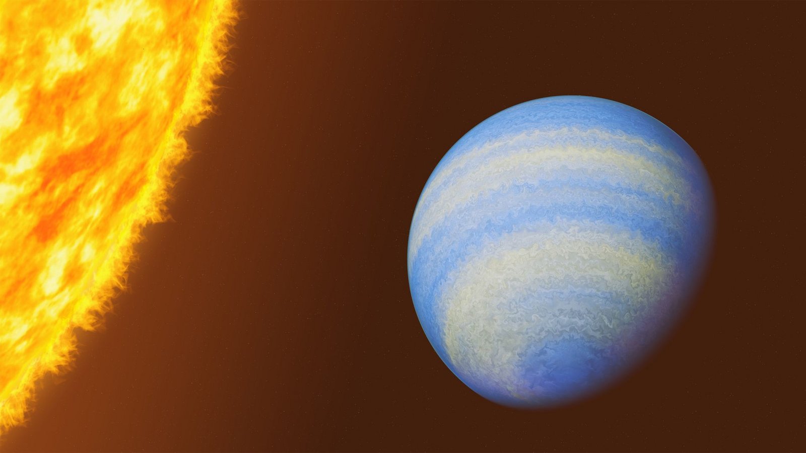 Die Atmosphäre von HD 189733b enthält den auch von Stinkbomben her bekannten Schwefelkwasserstoff.Foto: dpa/Roberto Molar Candanosa/Johns Hopkins University Die Atmosphäre von HD 189733b enthält den auch von Stinkbomben her bekannten Schwefelkwasserstoff.Foto: dpa/Roberto Molar Candanosa/Johns Hopkins University