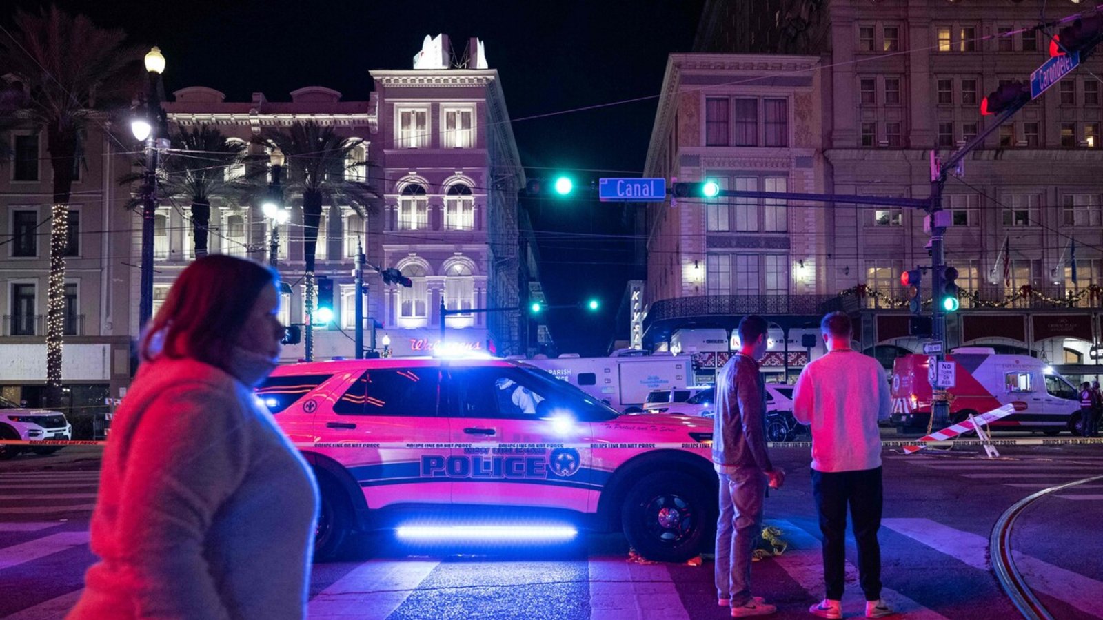 New Orleans unter Schock – hier ein Bild vom Tatort einen Tag nach der Amokfahrt eines mutmaßlichen islamistischen Terroristen in eine Menschenmenge.Foto: AFP/Andrew Caballero-Reynolds