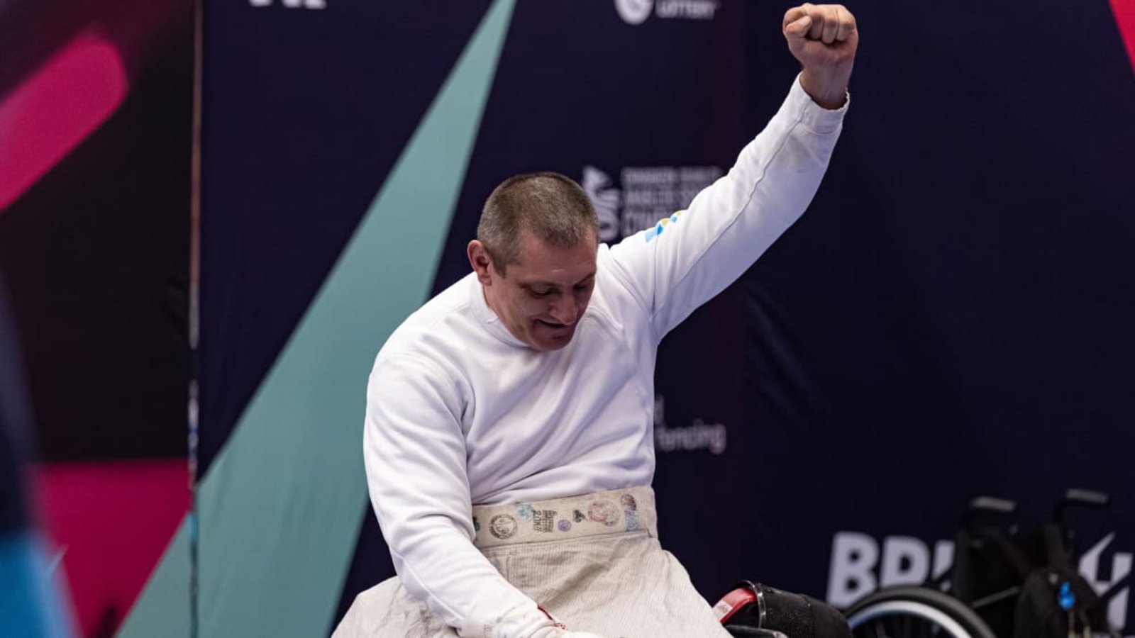 Serhii Shavkun im Moment des Triumphes.World Abilitysport Serhii Shavkun im Moment des Triumphes.World Abilitysport