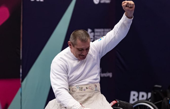Serhii Shavkun im Moment des Triumphes.<span class='image-autor'>World Abilitysport</span>
