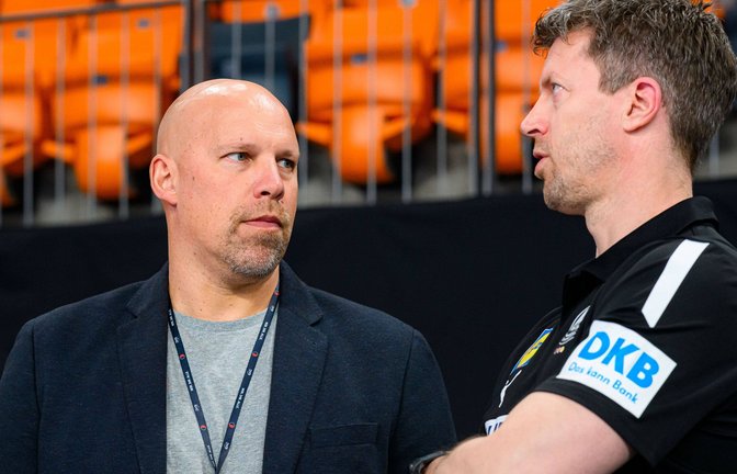 Geschäftsführer Axel Kromer und Markus Gaugisch (re.) wollen den HBW weiterentwickeln.<span class='image-autor'>Foto: IMAGO/wolf-sportfoto</span>