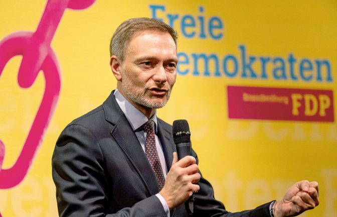 Mit der Ampel kann er nichts mehr gewinnen, aber auch ein Ausstieg wäre hochriskant für67 FDP-Chef Christian Lindner.<span class='image-autor'>Foto: dpa/Fabian Sommer</span>