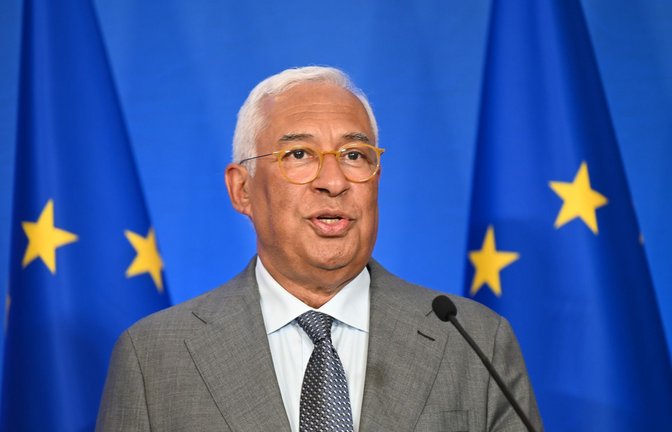 EU-Ratspräsident António Costa forderte mehr Anstrengungen bei der Unterstützung der Ukraine.<span class='image-autor'>Foto: Johannes Neudecker/dpa</span>