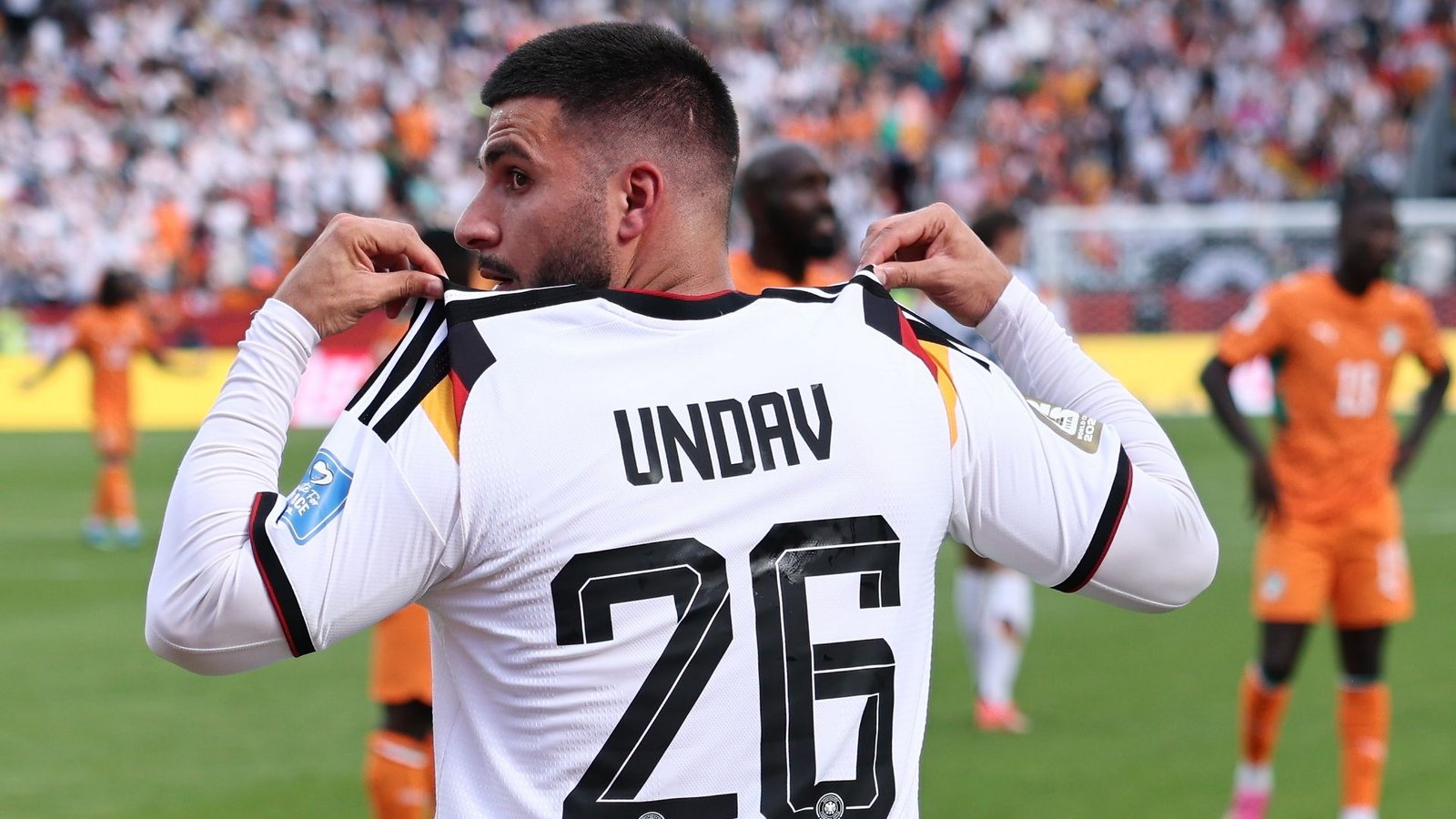 Deniz Undav von Deutschland bejubelt sein Tor zum 2:1 gegen die Elfenbeinküste.Foto: Jan Woitas/dpa Deniz Undav von Deutschland bejubelt sein Tor zum 2:1 gegen die Elfenbeinküste.Foto: Jan Woitas/dpa