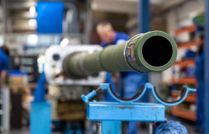 Fertigung bei Rheinmetall: Deutschland ist viertgrößter Rüstungsexporteur der Welt.<span class='image-autor'>Philipp Schulze/dpa</span>