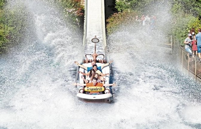 Badewannenfahrt im Freizeitpark in Cleebronn.  Foto: p