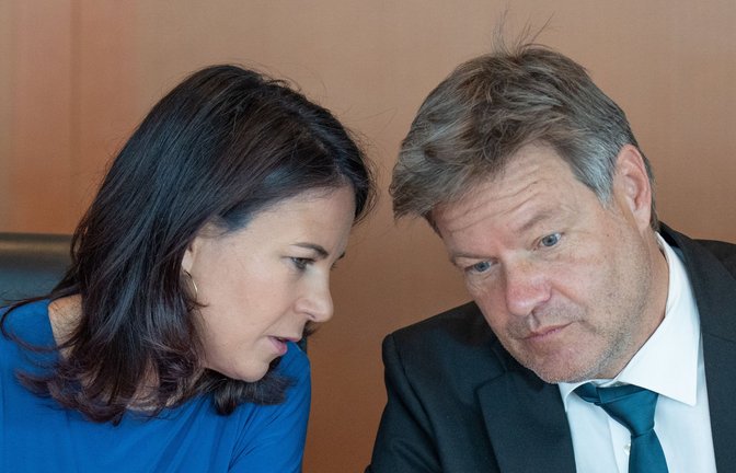 Außenministerin Annalena Baerbock will die Kanzlerkandidatur der Grünen nicht – will Wirtschaftsminister Robert Habeck?<span class='image-autor'>Foto: dpa/Michael Kappeler</span>