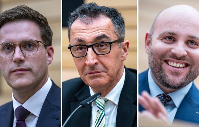 Vertreten drei Parteien mit unterschiedlichen Hochburgen: Manuel Hagel (CDU), Cem Özdemir (Grüne)  und Markus Frohnmaier (AfD)<span class='image-autor'>Foto: IMAGO / Arnulf Hettrich / IMAGO / Sven Simon / IMAGO / Chris Emil Janßen</span>