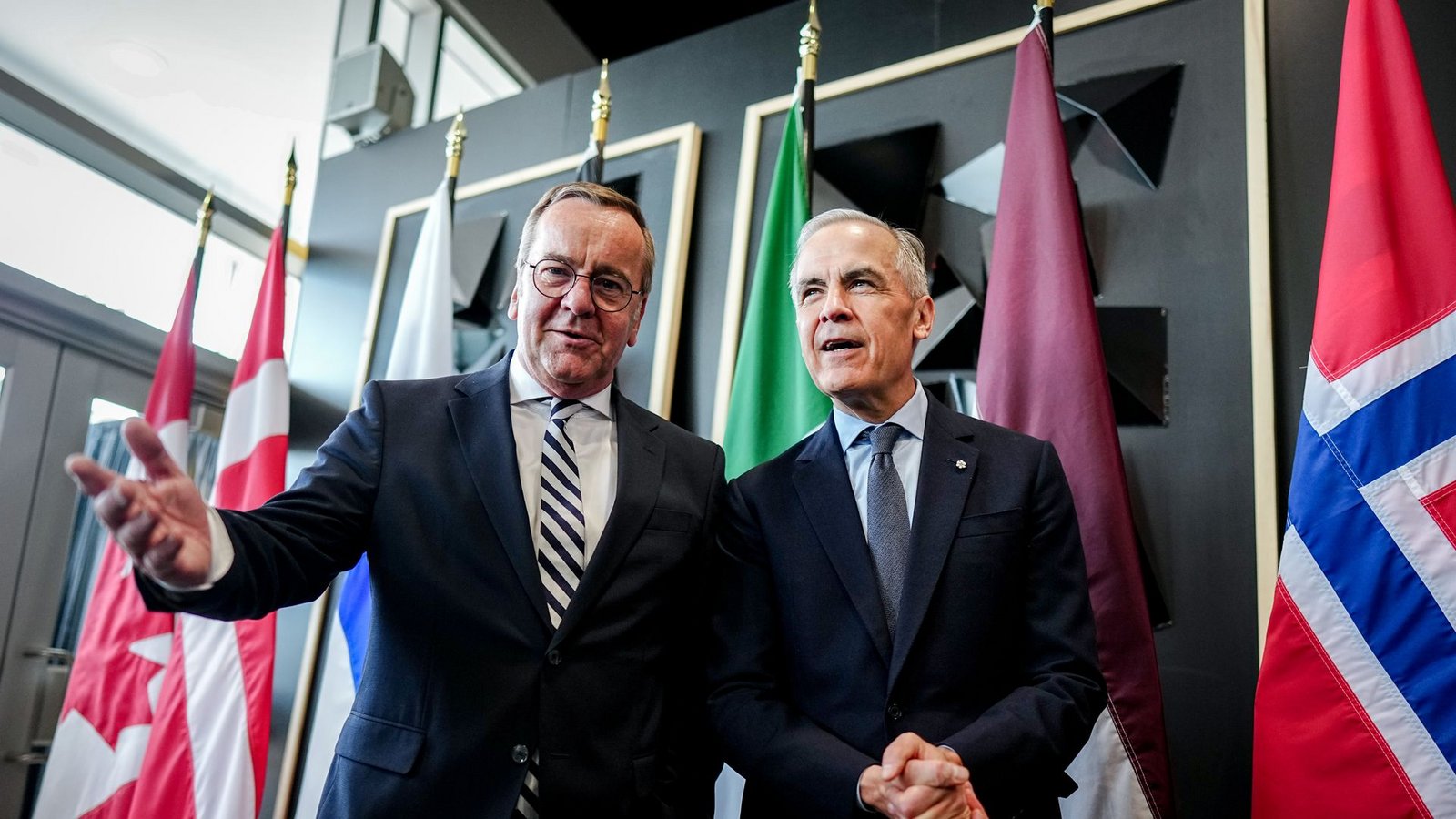Pistorius hat unter anderem den kanadischen Premierminister Mark Carney getroffen.Foto: Kay Nietfeld/dpa