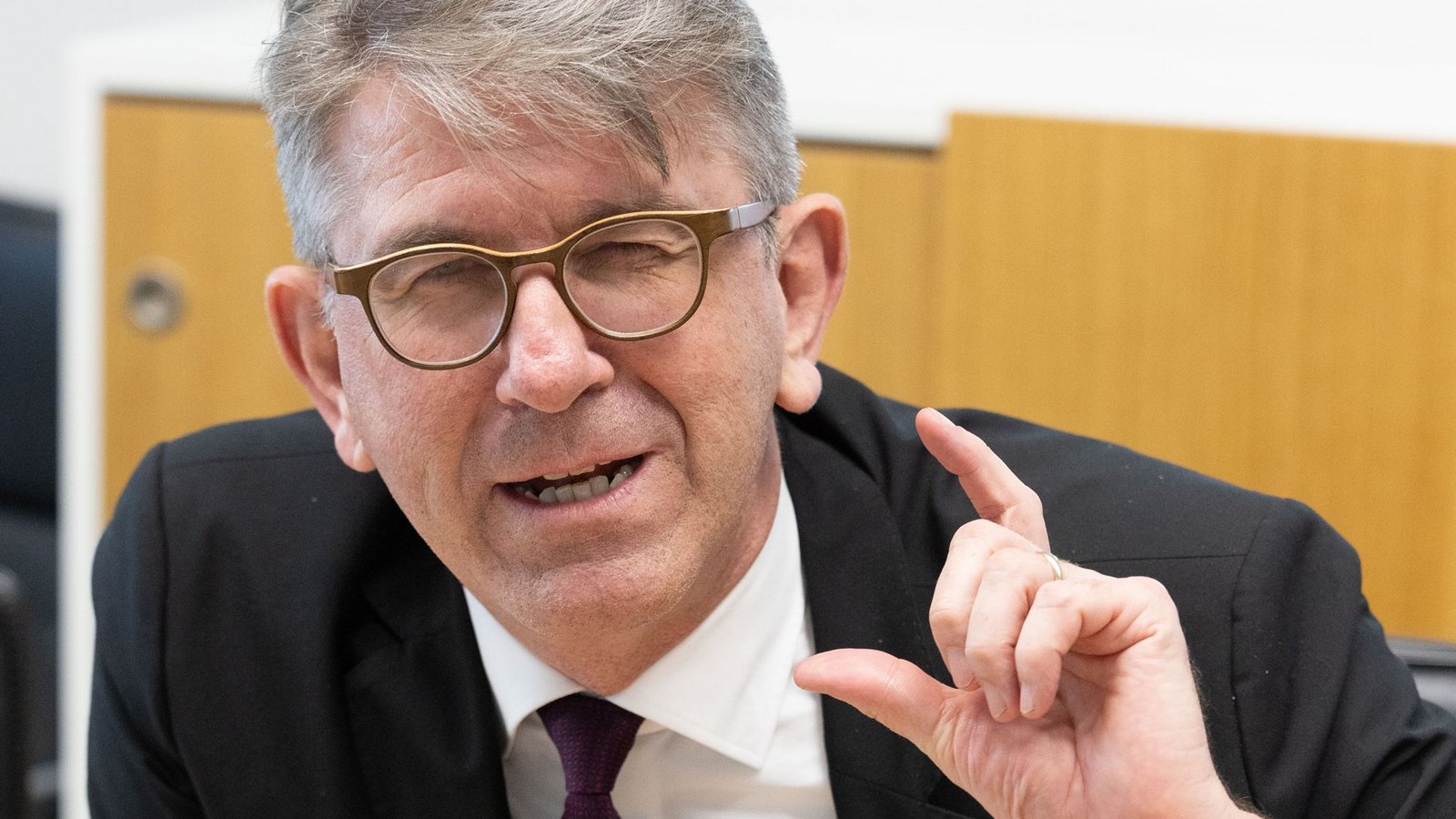 Kulturstaatsminister Wolfram Weimer beim Interview im Stuttgarter PressehausFoto: Lichtgut/Leif Piechowski